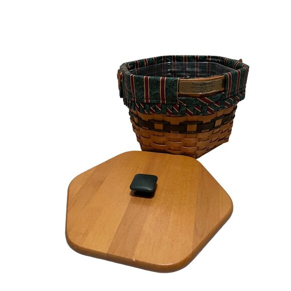 Longaberger Snowflake Basket 1997 Christmas Collection Liner & Divider Insert - Picture 15 of 16